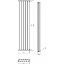 Revive Vertical Designer White Double Panel Radiator | HL368
