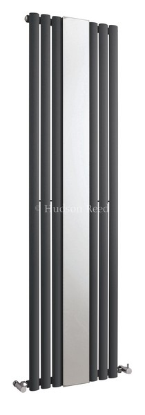 Revive Mirror Vertical Designer Anthracite Single Panel Radiator | HLA78
